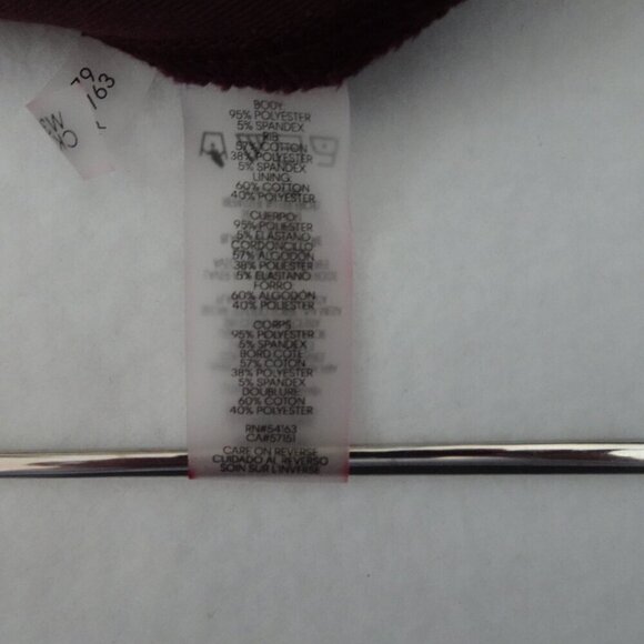 Calvin Klein Velour Pants Women's Plus Size 1X Red Pull On Elastic Waist - Picture 10 of 11